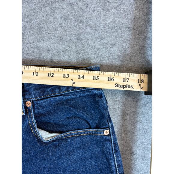 Levis 505 Jeans Mens 32x34 Blue Denim Regular Fit Straight Leg Streetwear Y2K - Picture 3 of 10